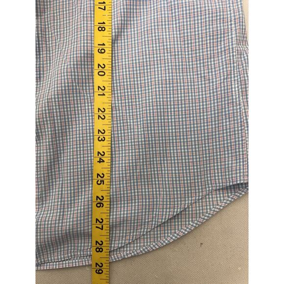 Vineyard Vines Shirt Small Check Blue Cooper Performance Button Up - Picture 6 of 7